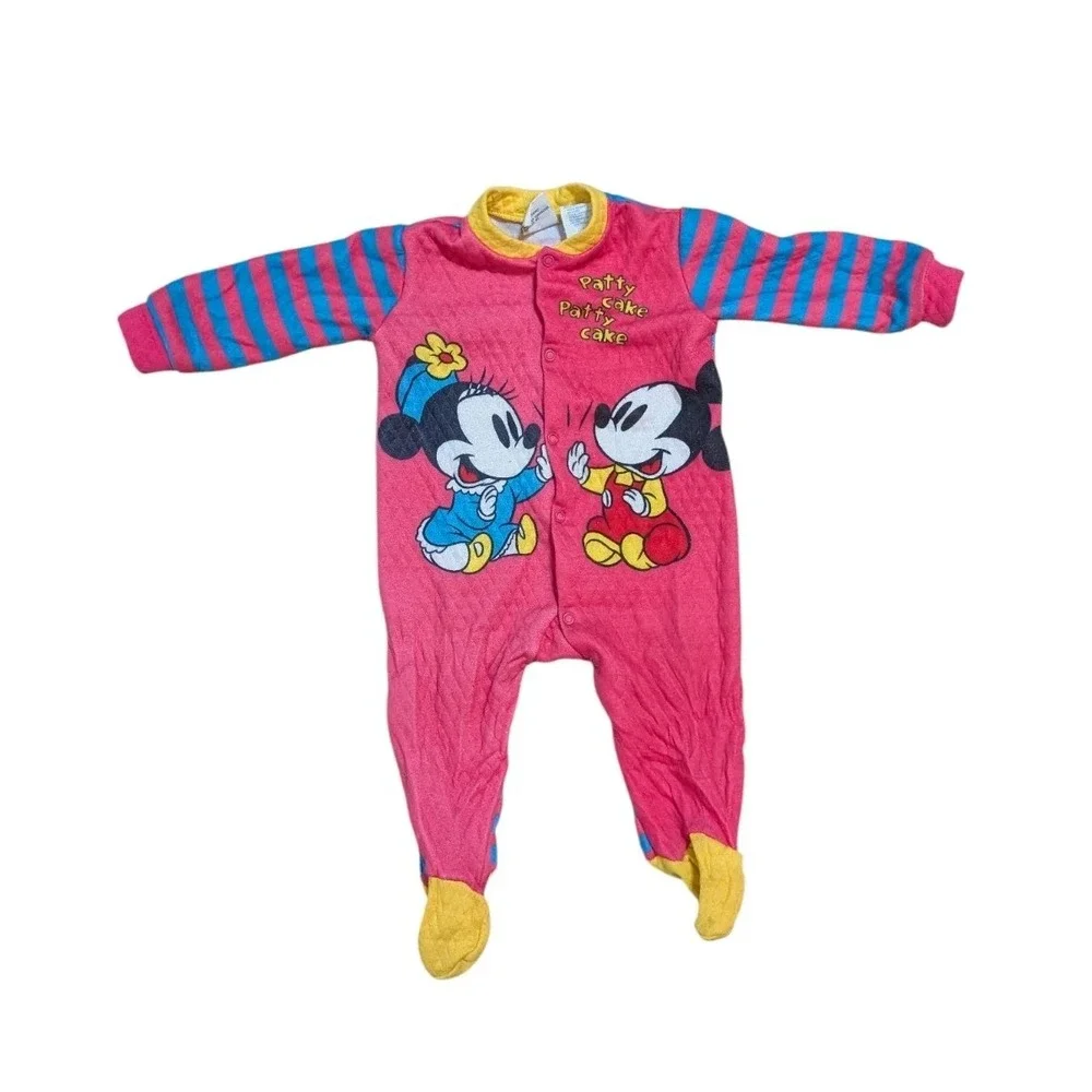 Vintage‎ Baby Mickey & Co. one piece Romper Mickey And Minnie Patty Cake 20lbs